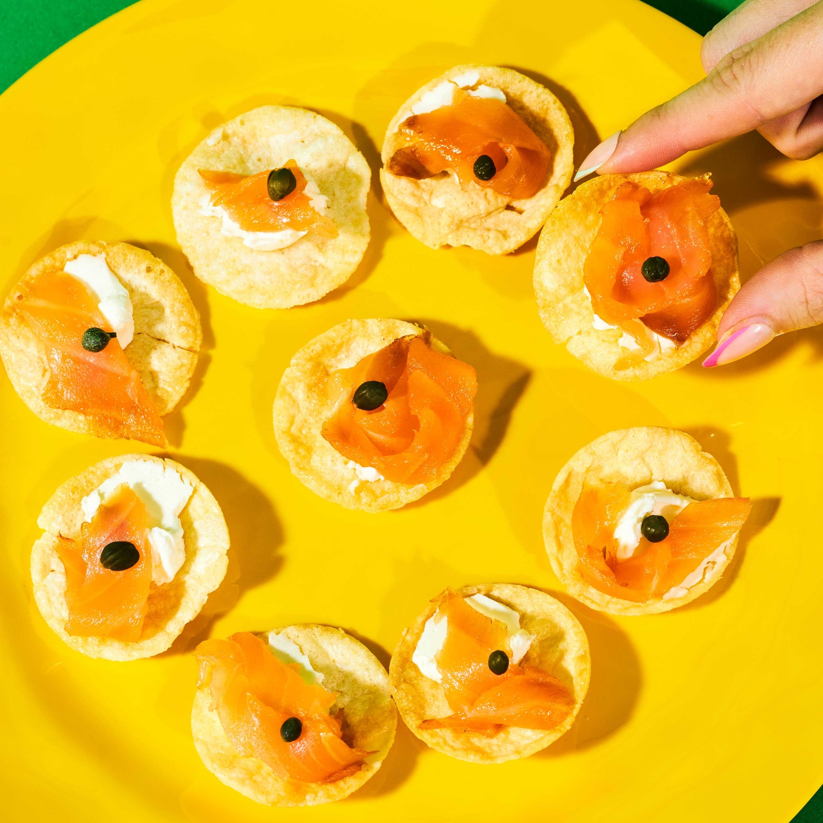 Smoked Salmon Popchips Bites