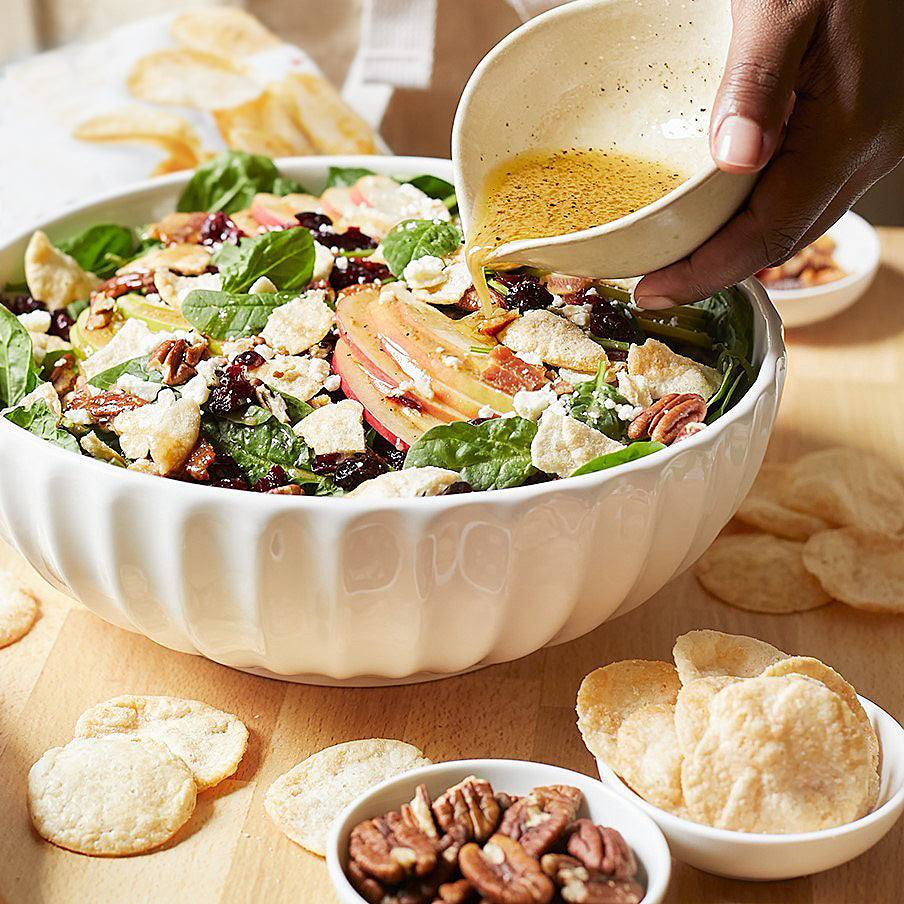 Autumn-Inspired Spinach Salad Recipe from Popchips