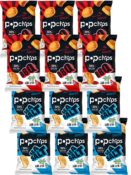 Popchips .8oz & 5oz BBQ & Sea Salt Variety Pack